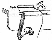 Fig. 193.   Sawing Groove in Dowel.