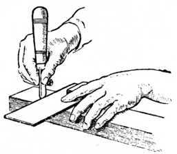Fig. 64.   Marking the Joint with Try Square.