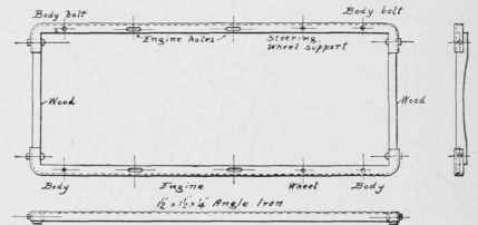 Angle iron frame with wooden spring bars