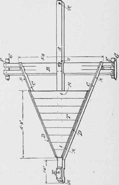 Plan view of the frame