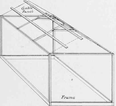 The frame of the house