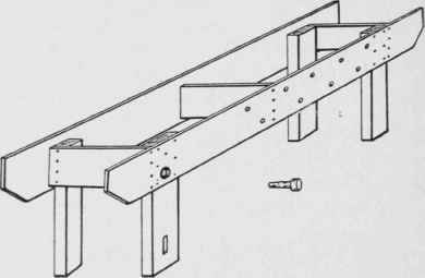 The skeleton framework of the bench