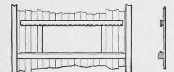 Window opening, showing grooves for sash
