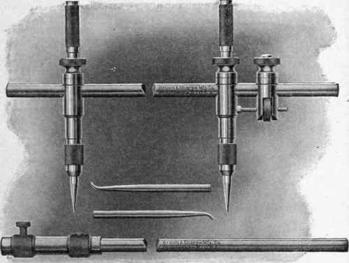 Fig. 15. Steel Beam Trammels Courtesy of Brown and Sharpe Manufacturing Company, Providence, Rhode Island