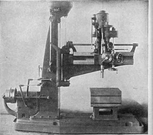 Fig. 177. Radial Driller with Four Foot Arm for Heavy Duty Courtesy of Reed Prentice Company, Worcester, Massachusetts