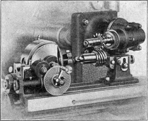 Fig. 239. Cutting Spiral with Milling Machine