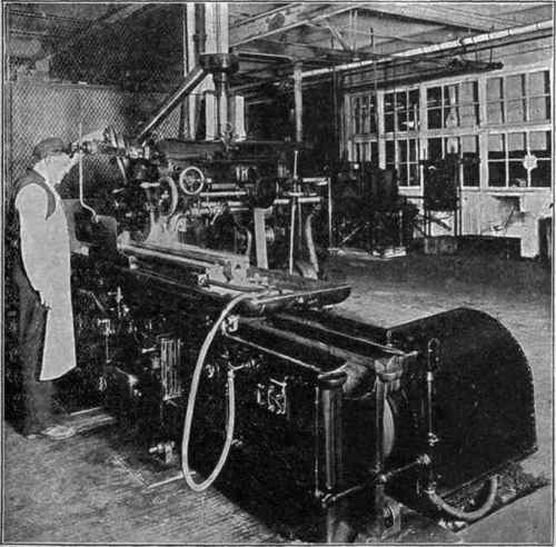 Fig. 338. Example of Flat Surface Grinding Courtesy of Norton Grinding Company, Worcester, Massachusetts
