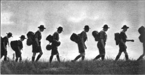 Hikers Across The Horizon
