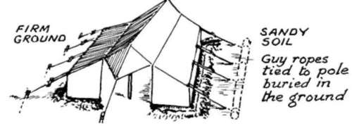 Tent Set Up With Stakes