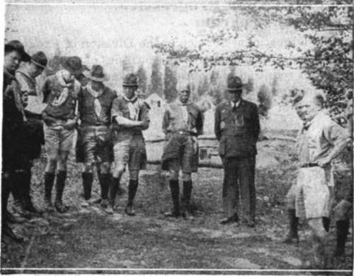 A group of leaders at the Rover Camp
