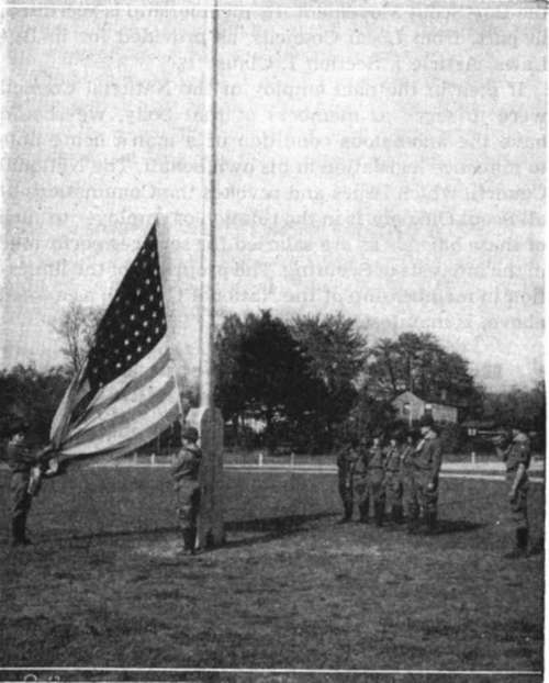 The Stars and Stripes rise as the sun rises