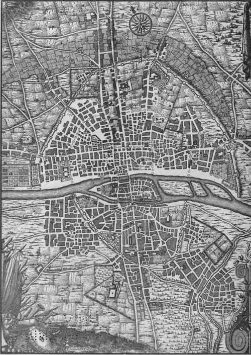 EVOLUTION OF A CITY. Paris 1422 to 1589. The Tuilleries cause strong axial growth out the Faubourg St. Honor