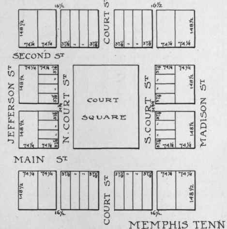 Fig. 12. Lots platted to face square, originally designed to be city center.