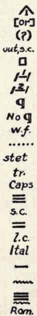 Preparation Of Copy Correction Marks Type Faces 21