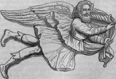 Boreas. (From a bass relief on the Temple of the Winds, Athens).
