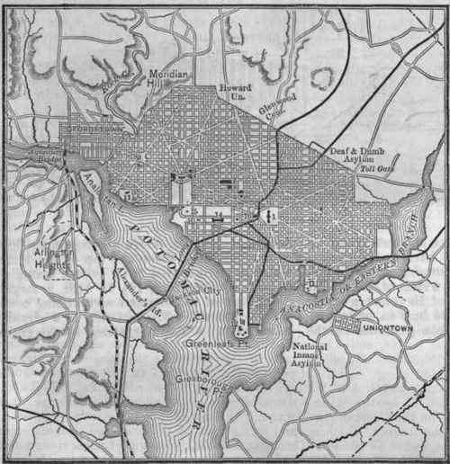 Map of Washington and Vicinity.