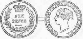 Sixpence (Silver).