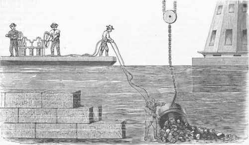 The Diver spreading Concrete.