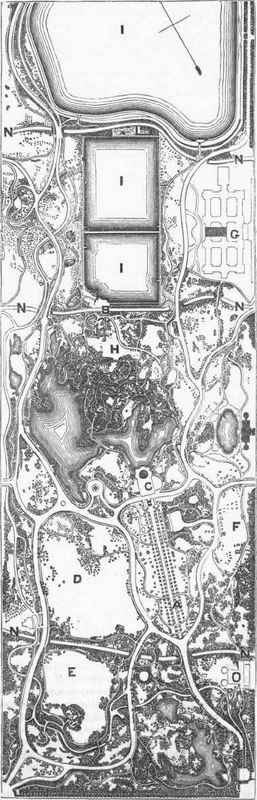 Map of Central Park. A, the Mall.