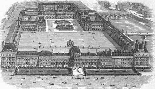 The Tuileries and Louvre, before 1871.