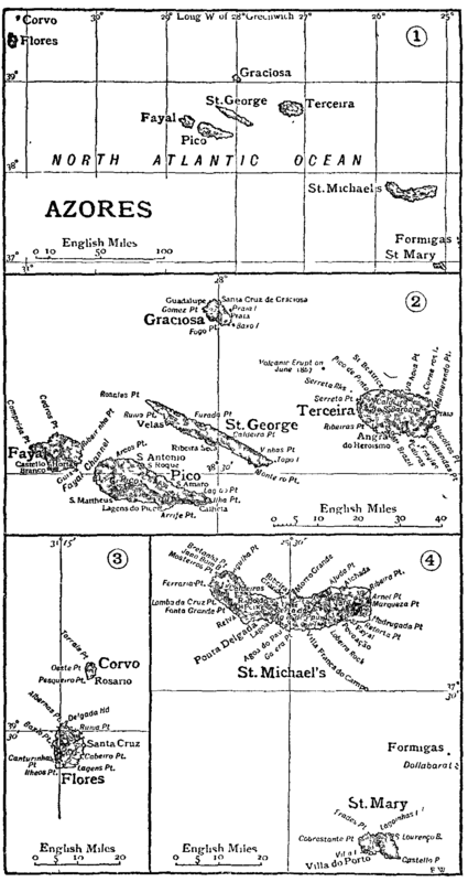 Maps of the Azores.