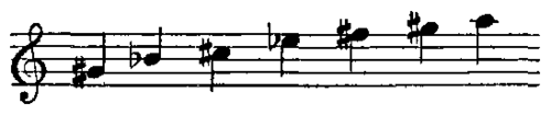 Notation: G4# B4b C5# E5b F5# G5# A5.