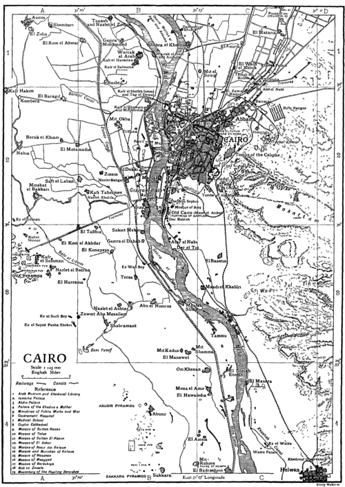 Map of Cairo.