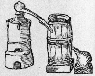 Fig. 2.   Ancient still with water condenser.