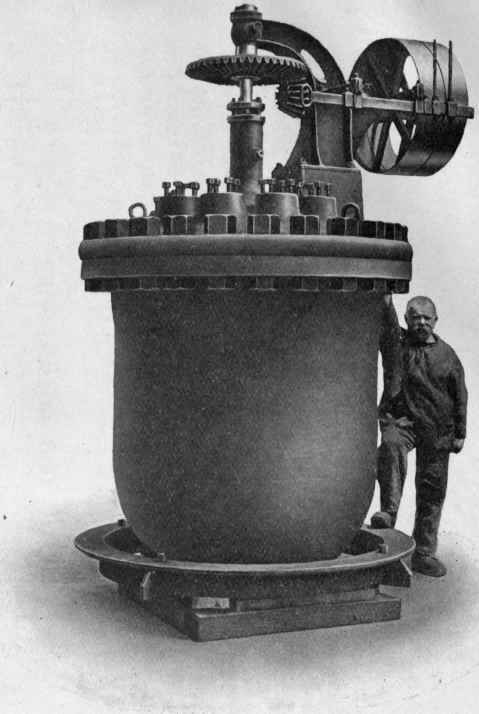 Fig. 32.   Large cast steel autoclave