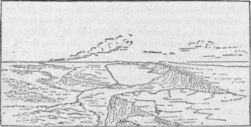 Abert Lake, Oregon. The line of cliffs is a fault scarp. (Russell).