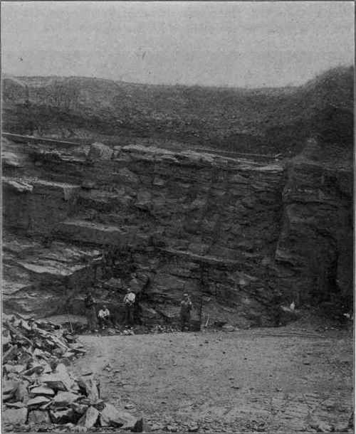 Angular unconformity, old gravels on hard shale; Kingston, N.J.