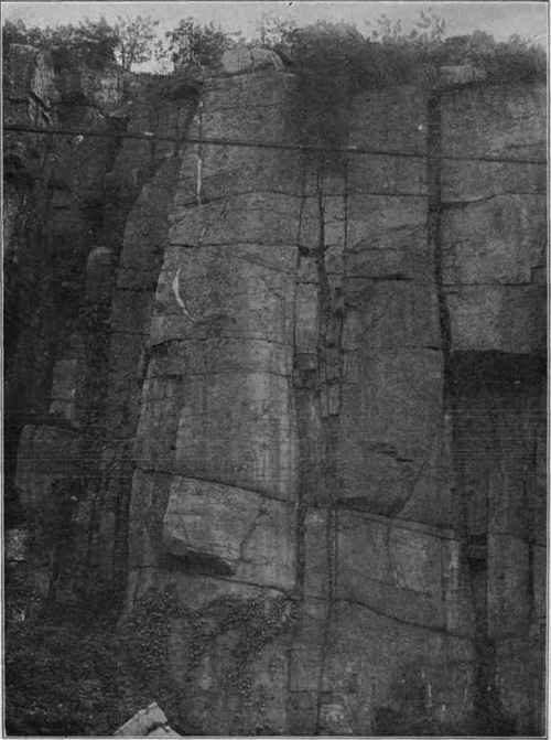Irregular jointing in gneiss, Little Falls, N.Y. (Photograph by van Ingen).