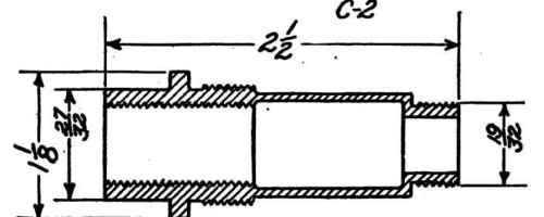 Dimensional drawing of barrel.
