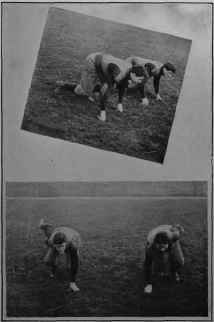 Showing two forms used by hacks in starting. Some can get away belter by one and some by the other. Practice both and adapt the one best suited.