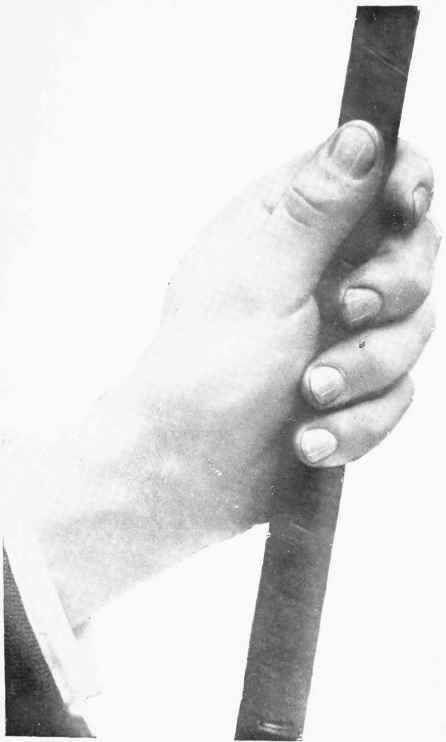Fig. 16.   A proper hold of the shaft.