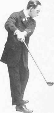 Fig. 6. The hands have started the club head moving but the shoulders have not responded.