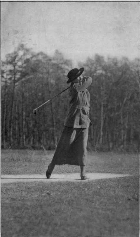 Mrs. Ronald H. Barlow At the end of full swing.