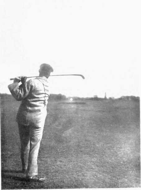 FINISH OF SWING.FULL DRIVE BACK VIEW