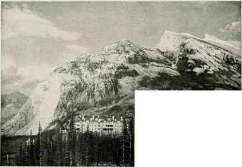 Banff Springs Hotel And Rundle Mountain.
