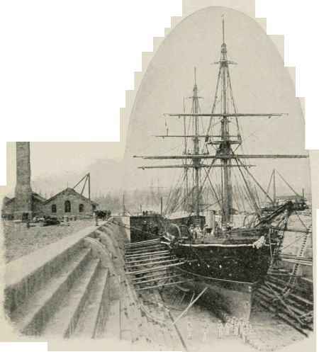 Dry Dock At Esquimalt.