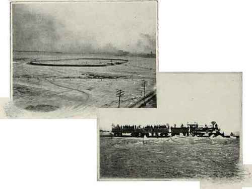Harbor In Winter, With Ice Track.