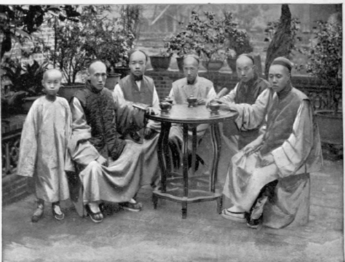 Chinese Merchants Drinking Tea