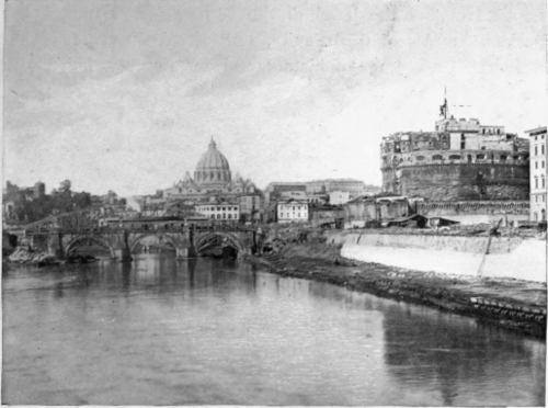 Hadrian's mausoleum and st. peter's.
