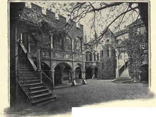 Courtyard Of Schloss Rube1n.