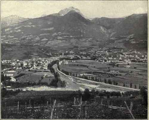Meran, Obermais, And Mt. Ifinger.