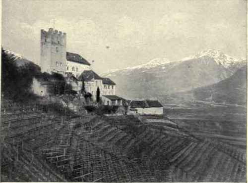 Schloss Lebenburg And Its Vineyards In Winter.