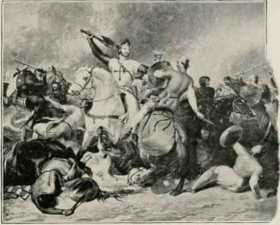 Richard The Lion Hearted In Combat With Saladin.
